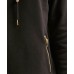 Black-Street Hoodie Gold Zipper Pocket